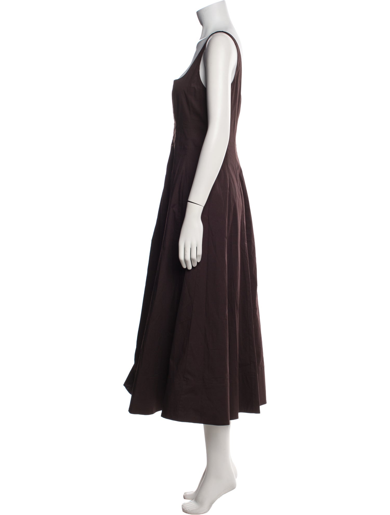 Staud Square Neckline Midi Length Dress