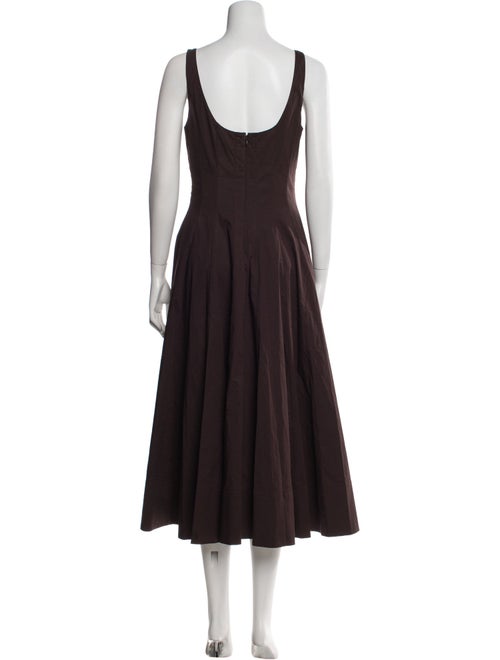 Staud Square Neckline Midi Length Dress