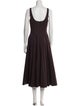 Staud Square Neckline Midi Length Dress
