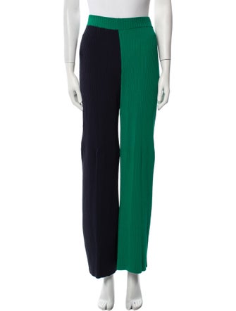 Staud Colorblock Pattern Wide Leg Pants