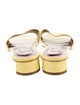 Staud Embossed Leather Slides