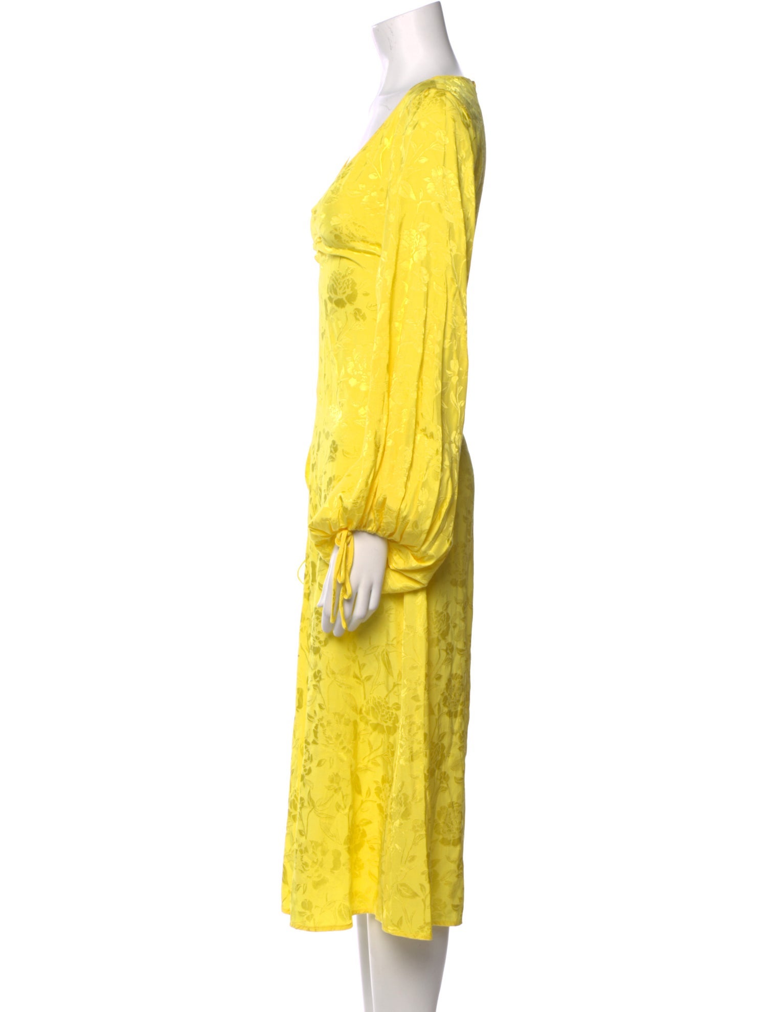 Staud V-Neck Midi Length Dress