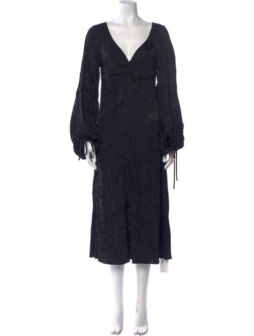 Staud V-Neck Long Dress