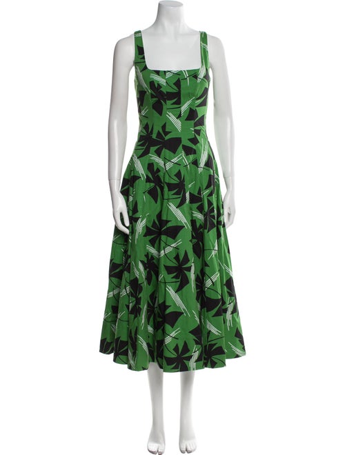 Staud Floral Print Long Dress