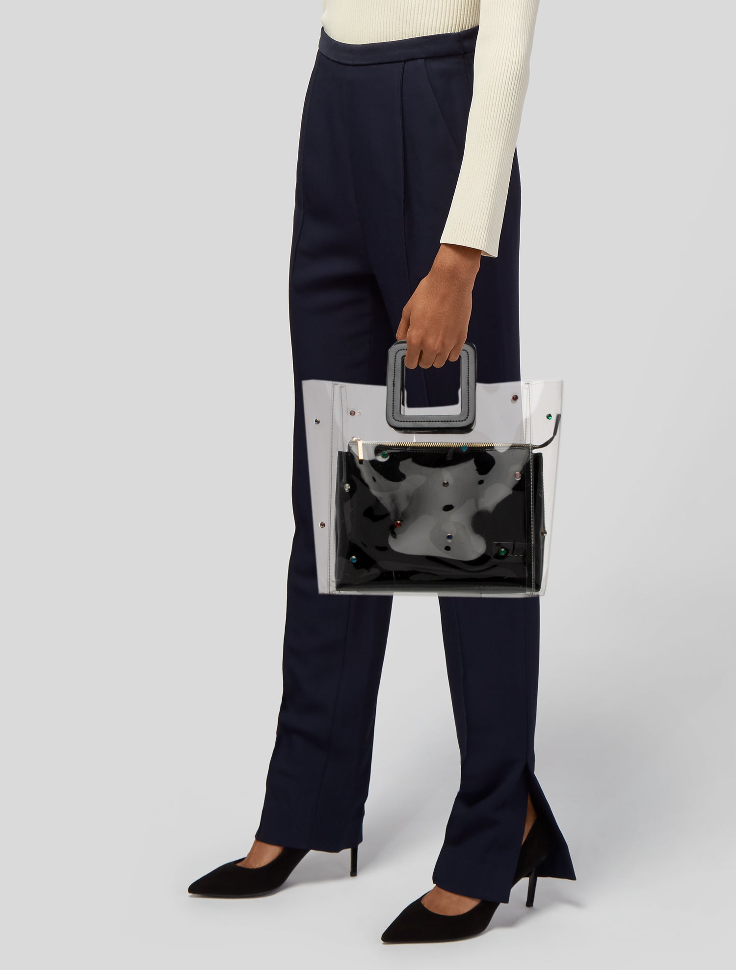 Staud PVC Top Handle Bag