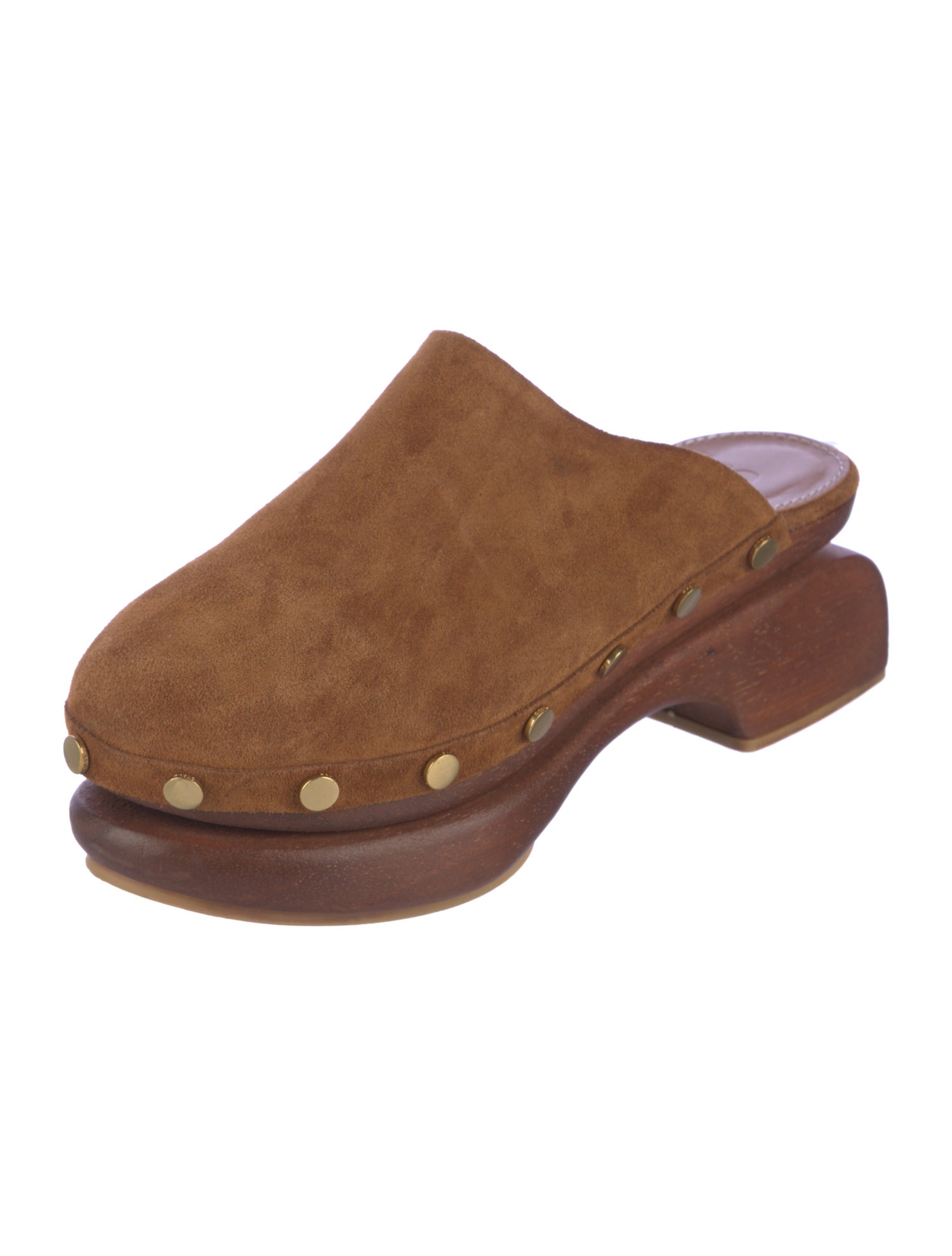 Staud Suede Studded Accents Slides