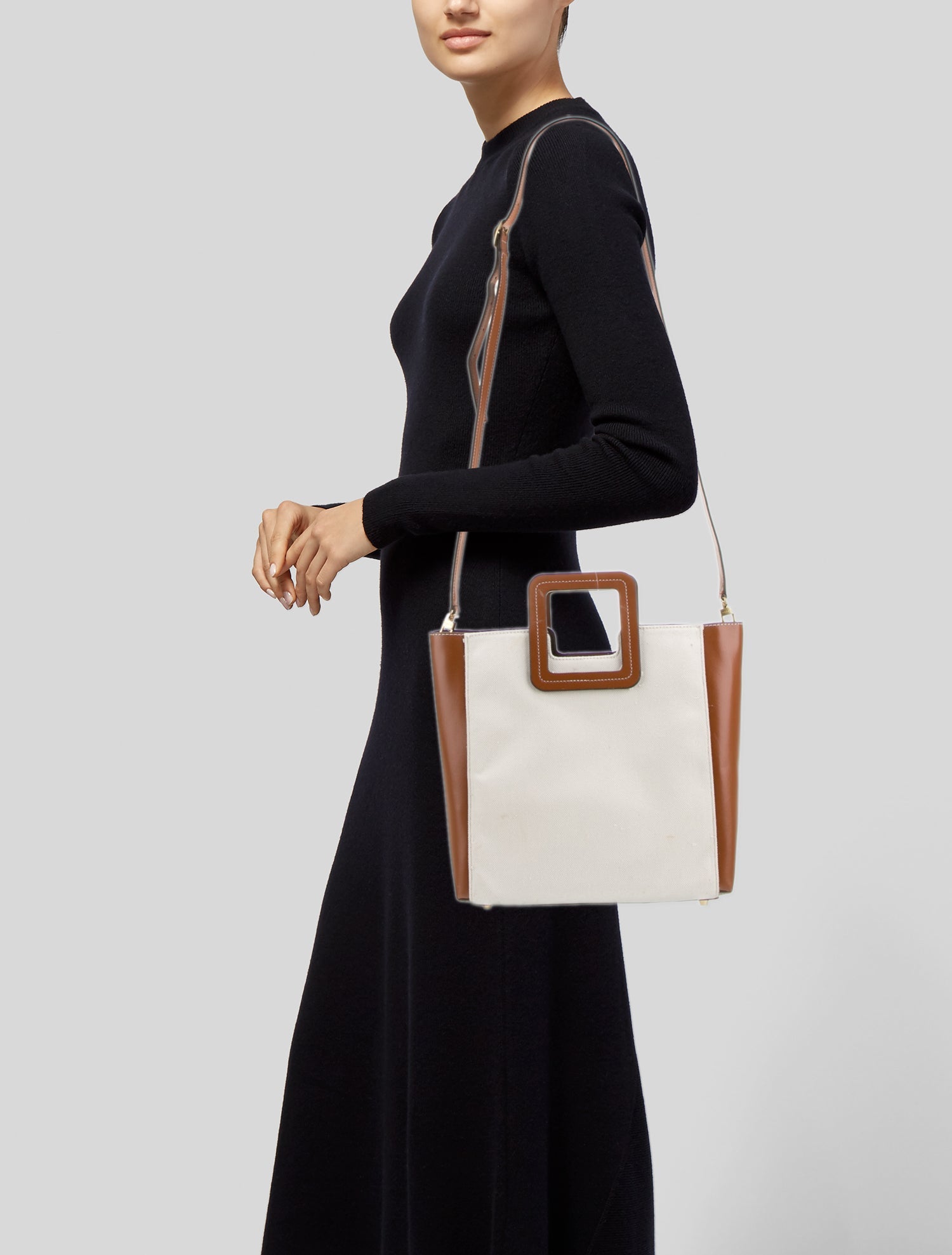 Staud Leather Top Handle Bag