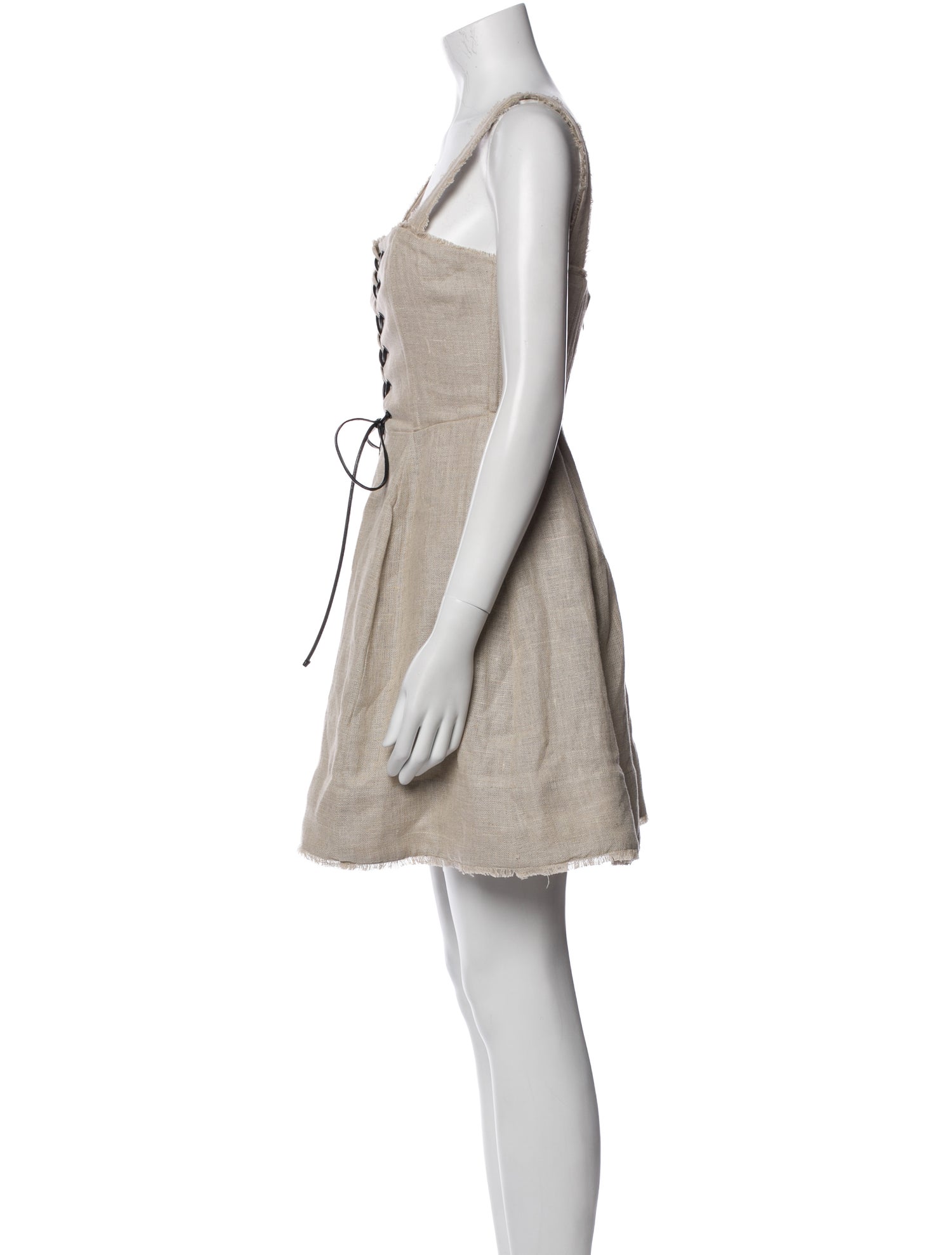 Staud Linen Mini Dress