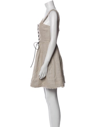 Staud Linen Mini Dress