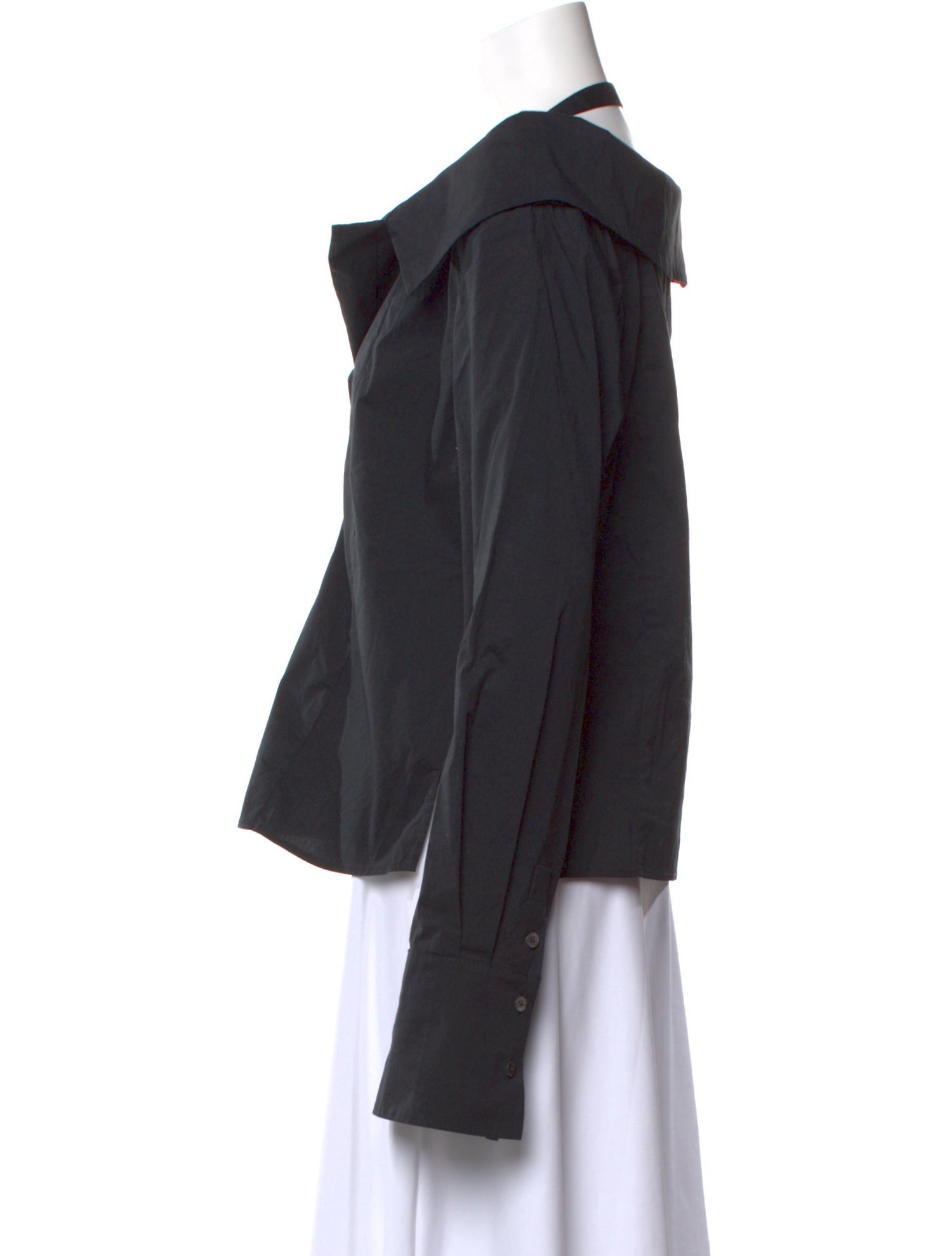 Staud V-Neck Long Sleeve Polo