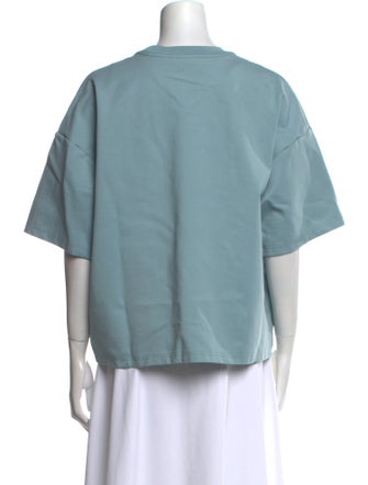 Staud Crew Neck Short Sleeve Sweatshirt