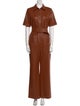 Staud Faux Leather Jumpsuit