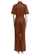 Staud Faux Leather Jumpsuit