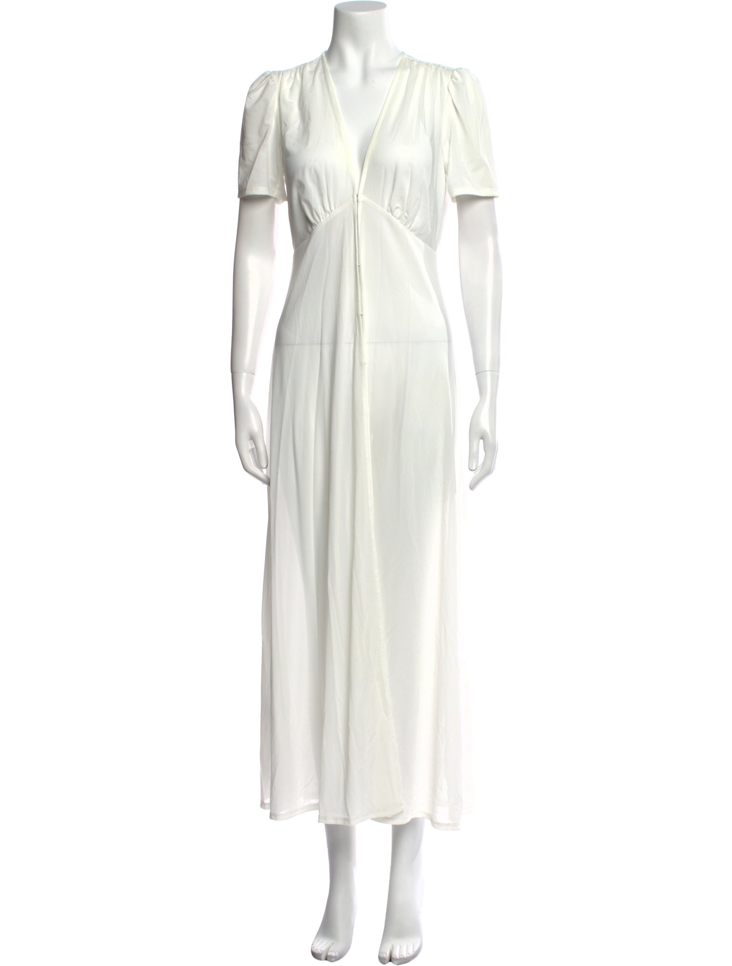 Staud V-Neck Long Dress