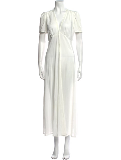 Staud V-Neck Long Dress