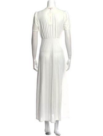 Staud V-Neck Long Dress