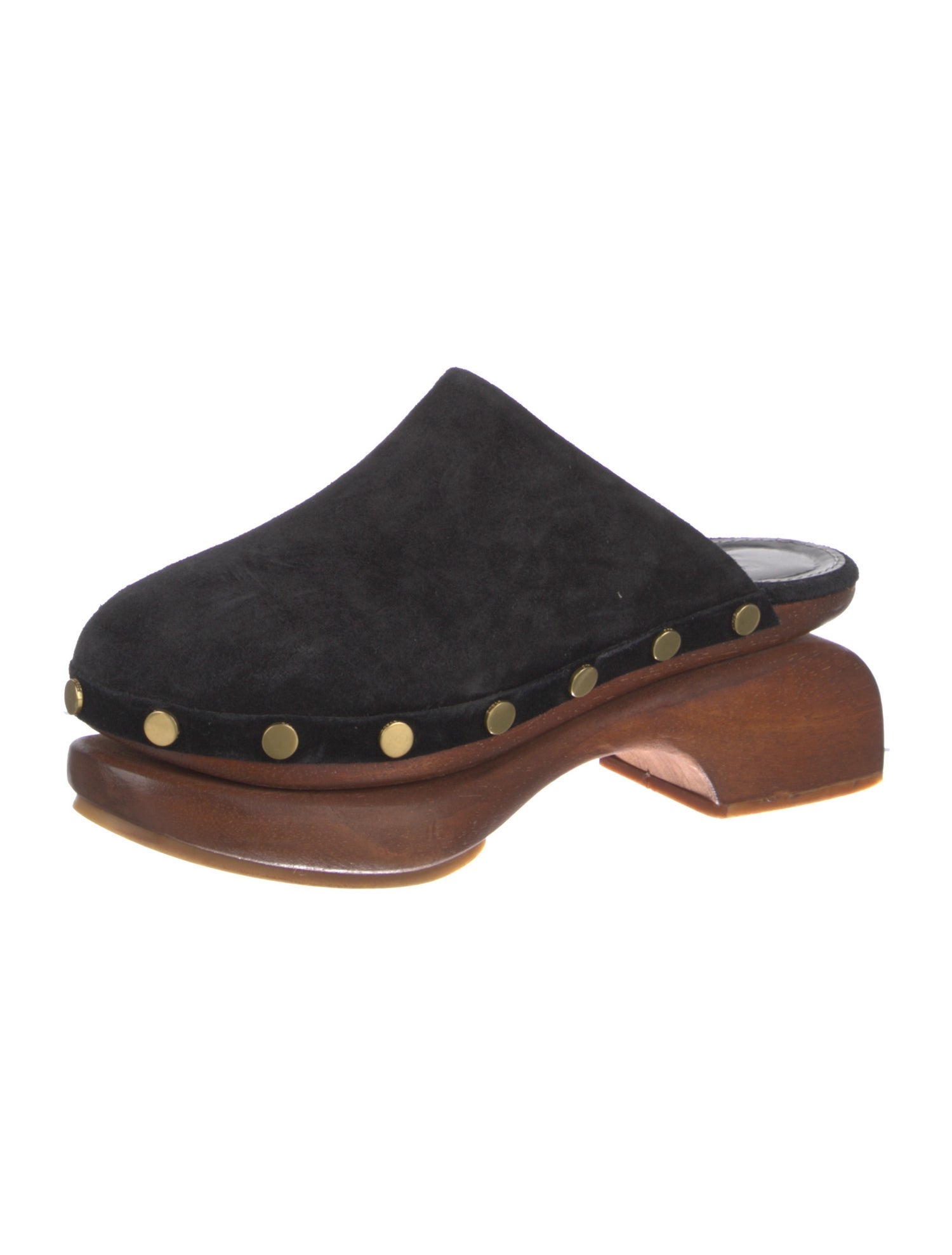 Staud Suede Studded Accents Mules