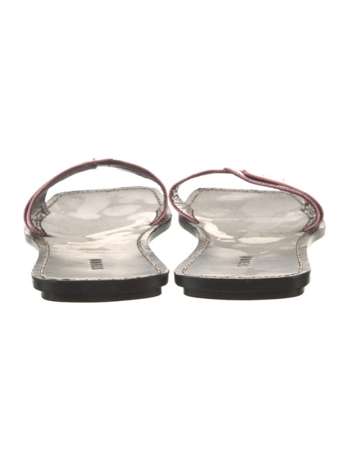 Staud Embossed Leather Slides