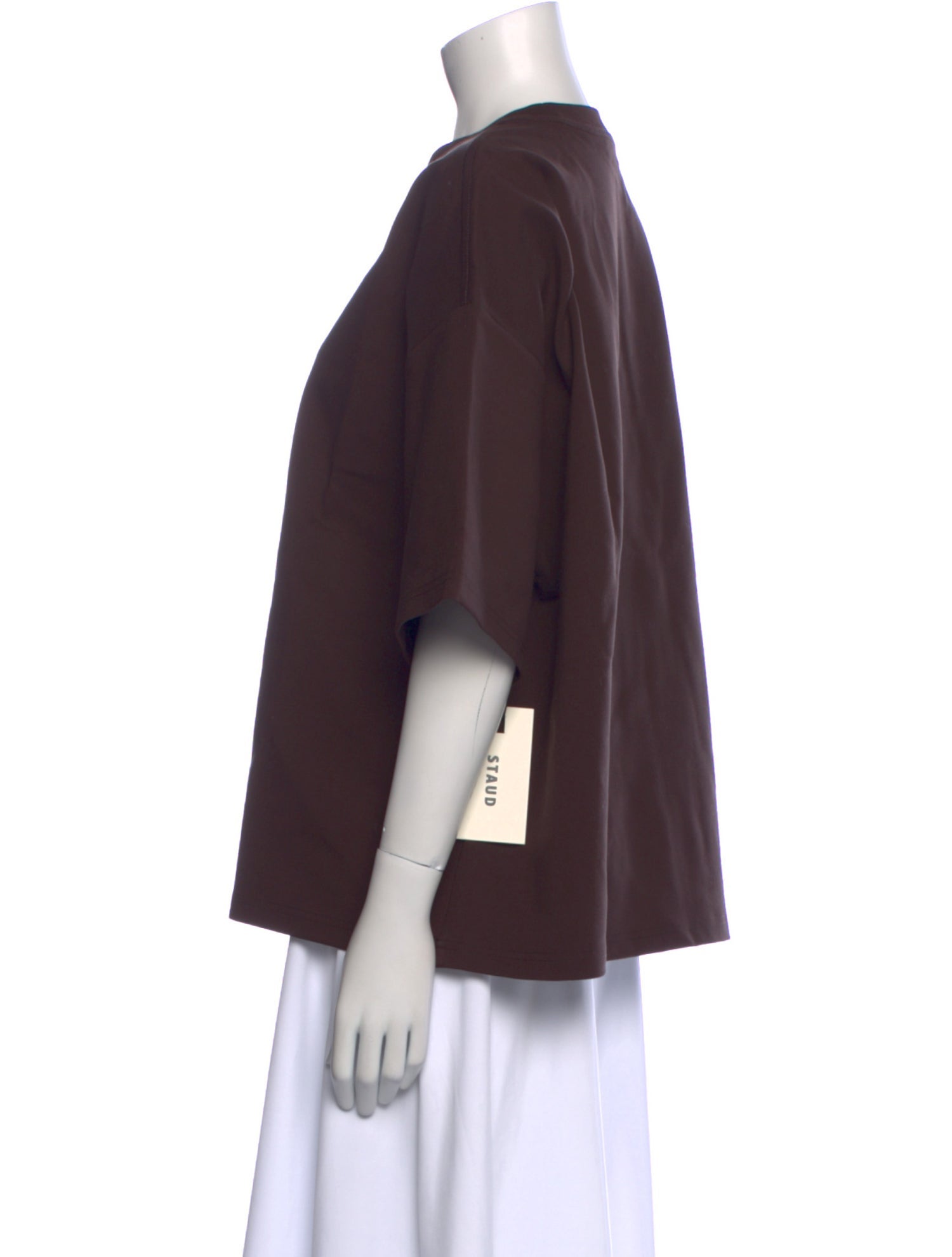 Staud Crew Neck Short Sleeve Sweatshirt