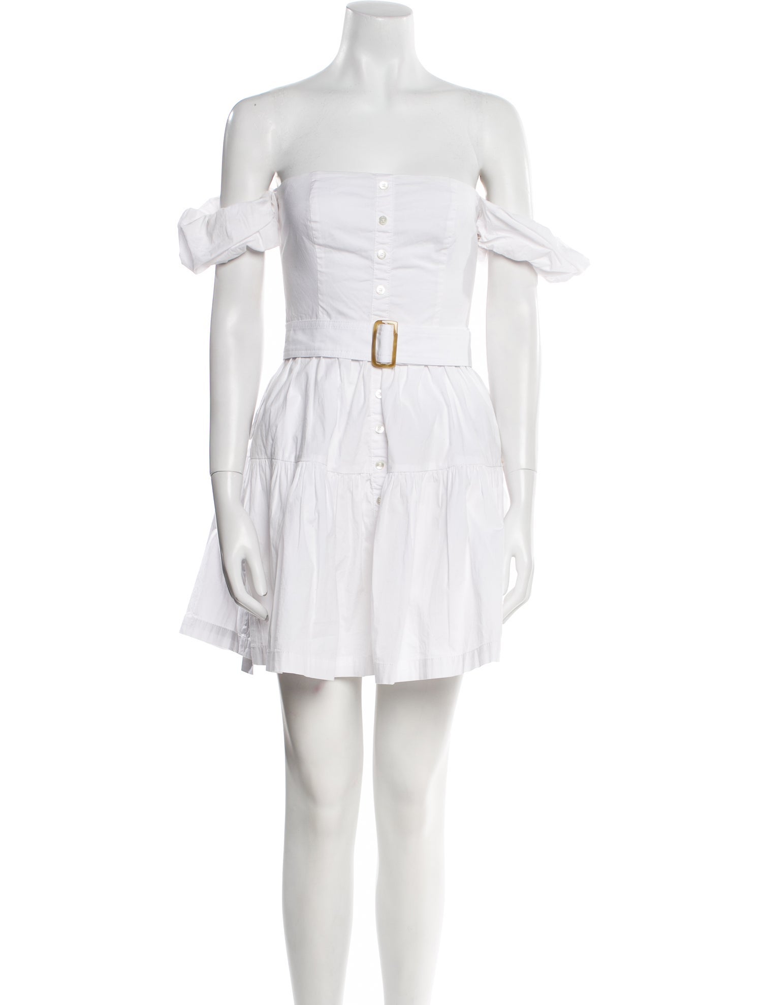 Staud Square Neckline Mini Dress