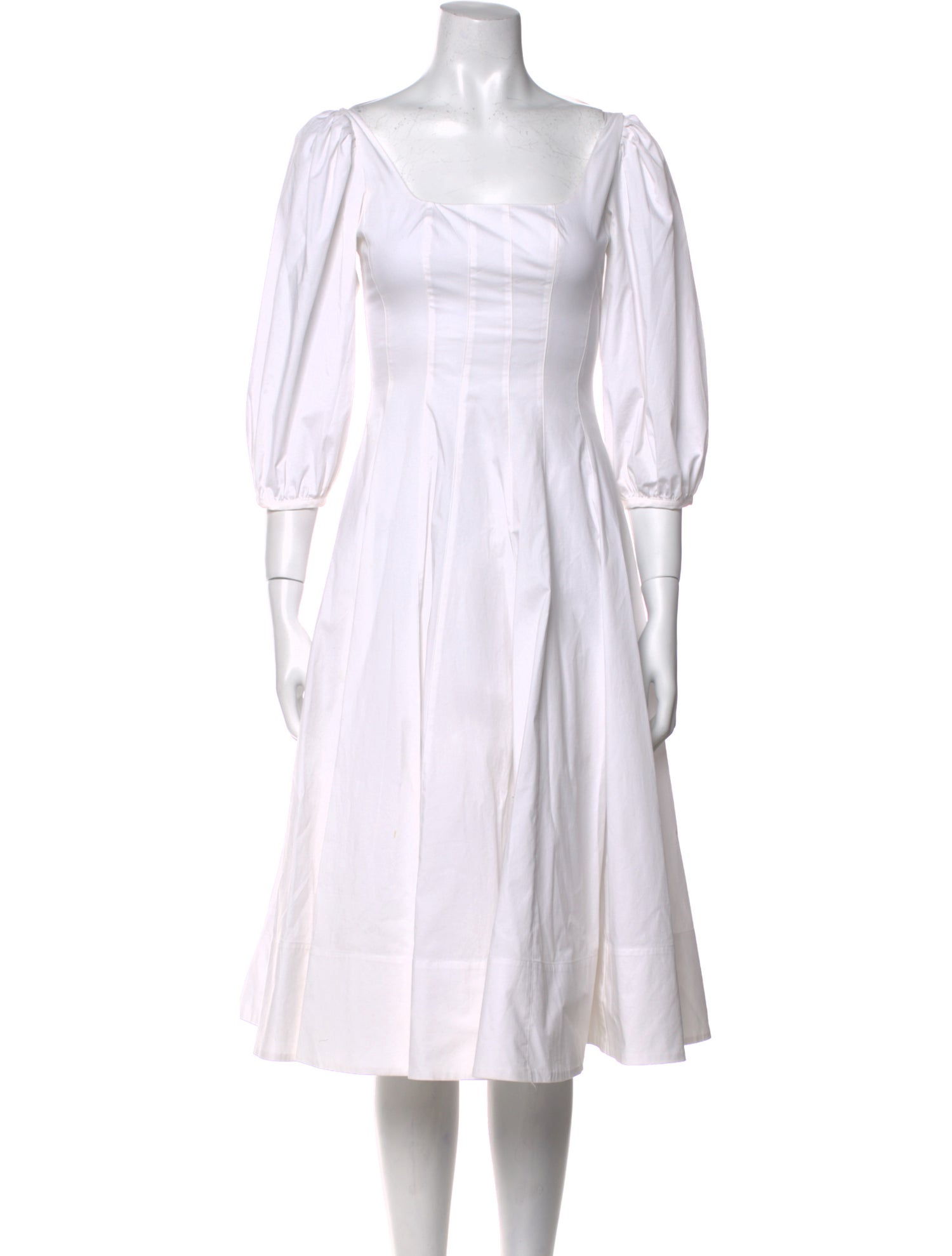 Staud Square Neckline Midi Length Dress