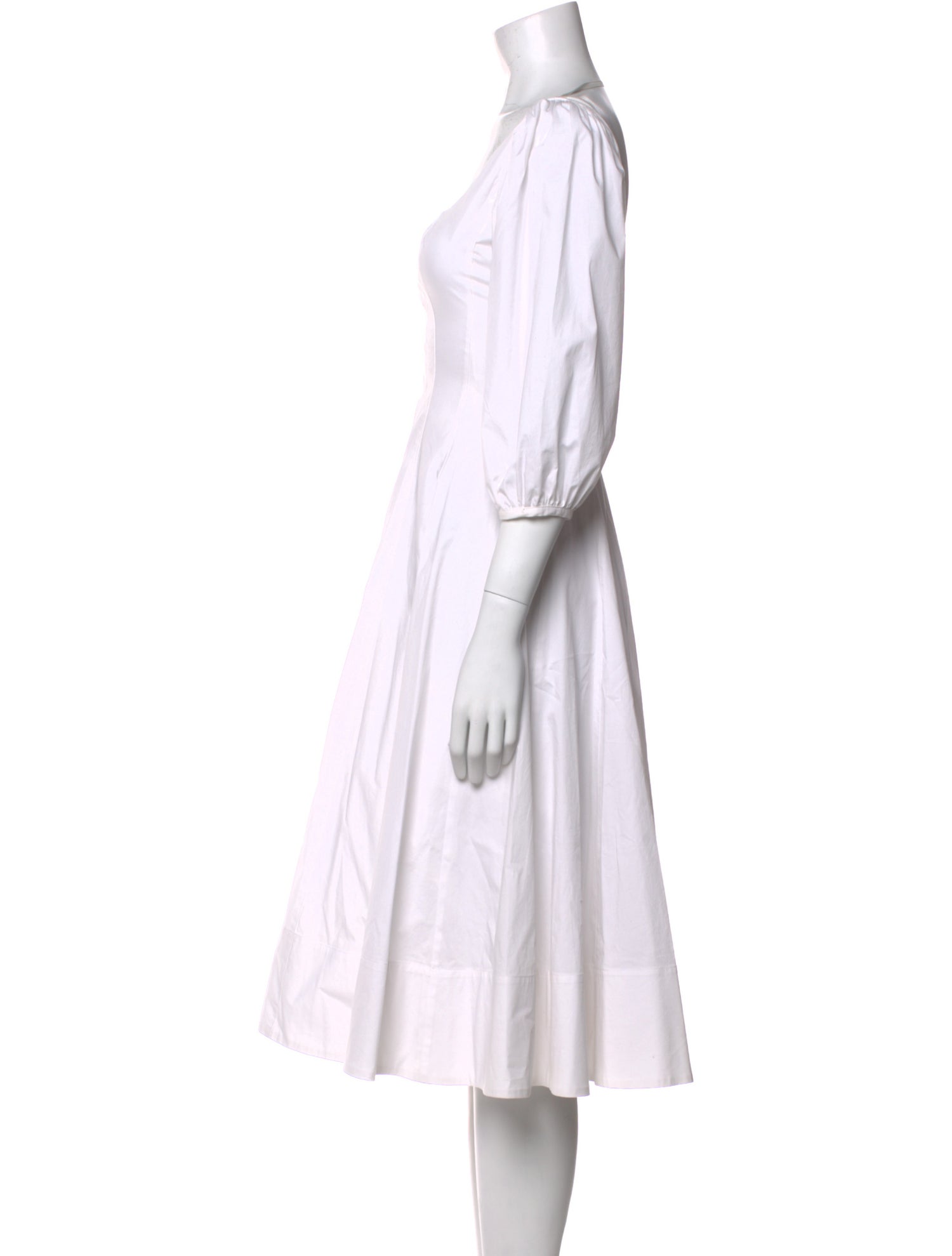 Staud Square Neckline Midi Length Dress