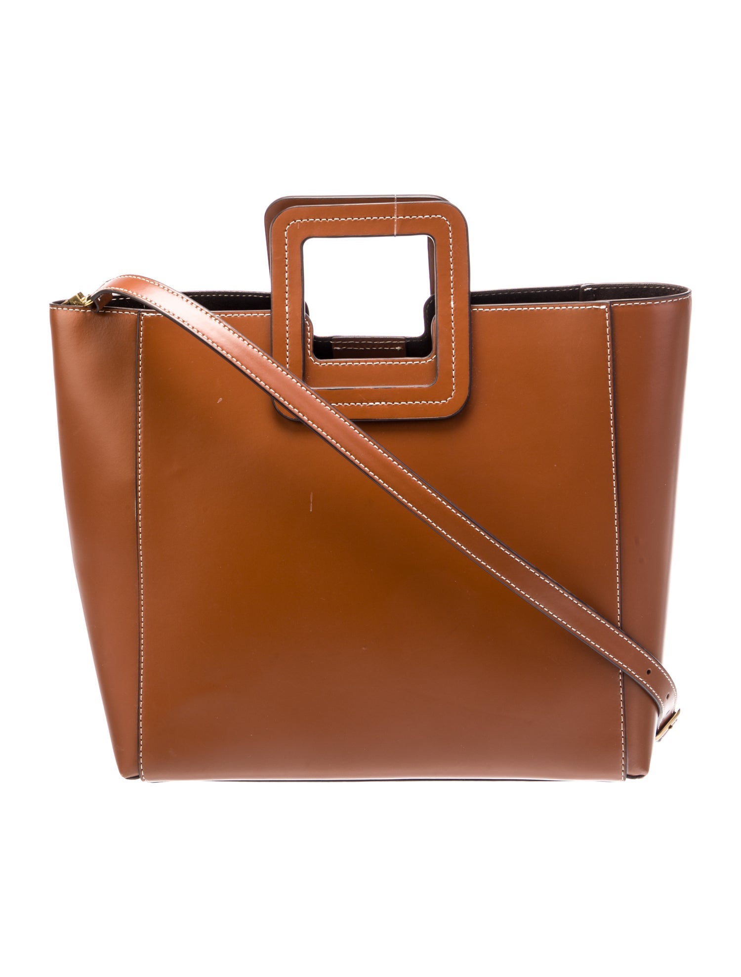 Staud Leather Top Handle Bag