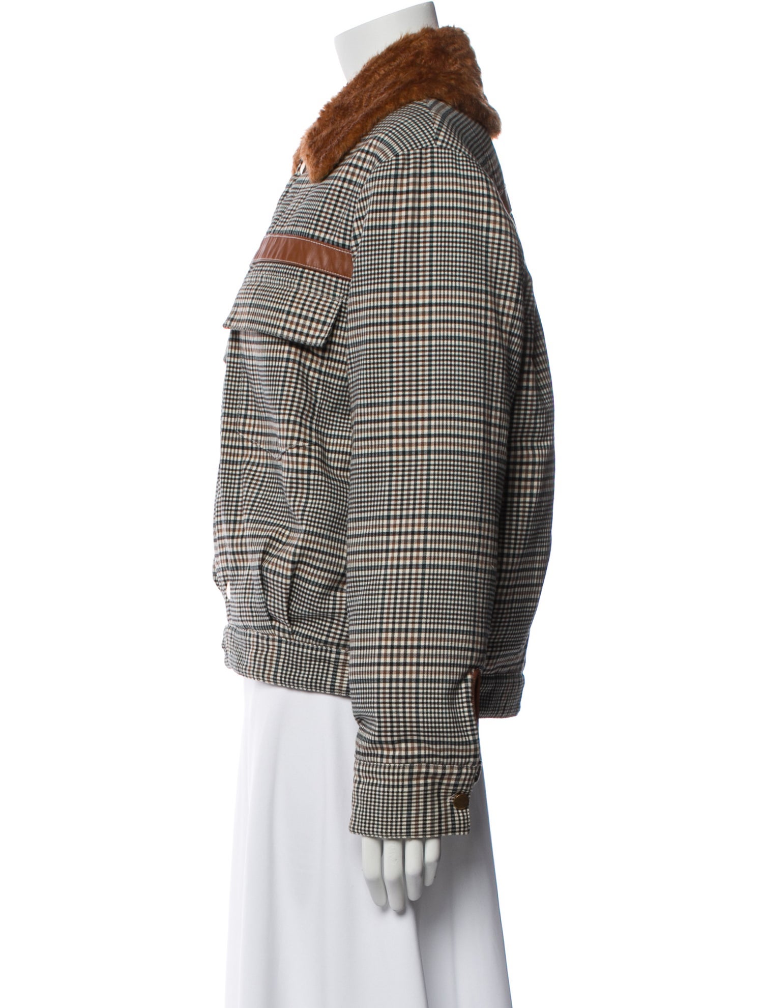 Staud Plaid Print Jacket