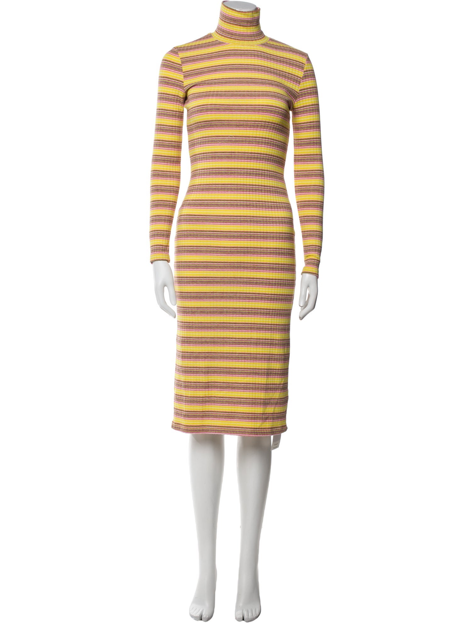 Staud Striped Midi Length Dress