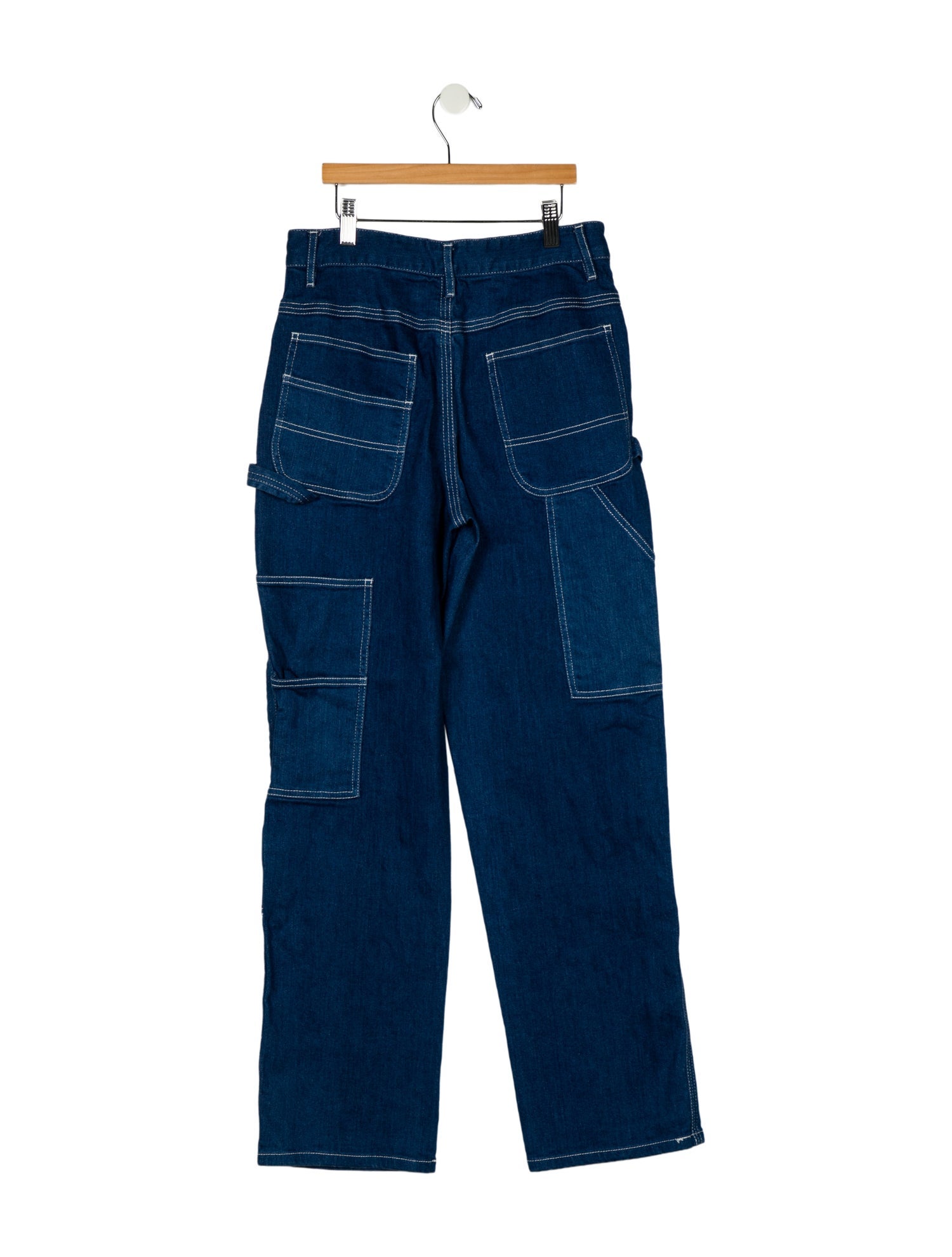 Staud Mid-Rise Straight Leg Jeans