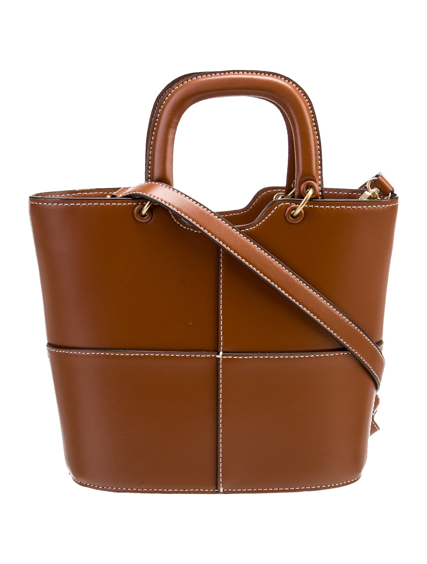 Staud Leather Top Handle Bag