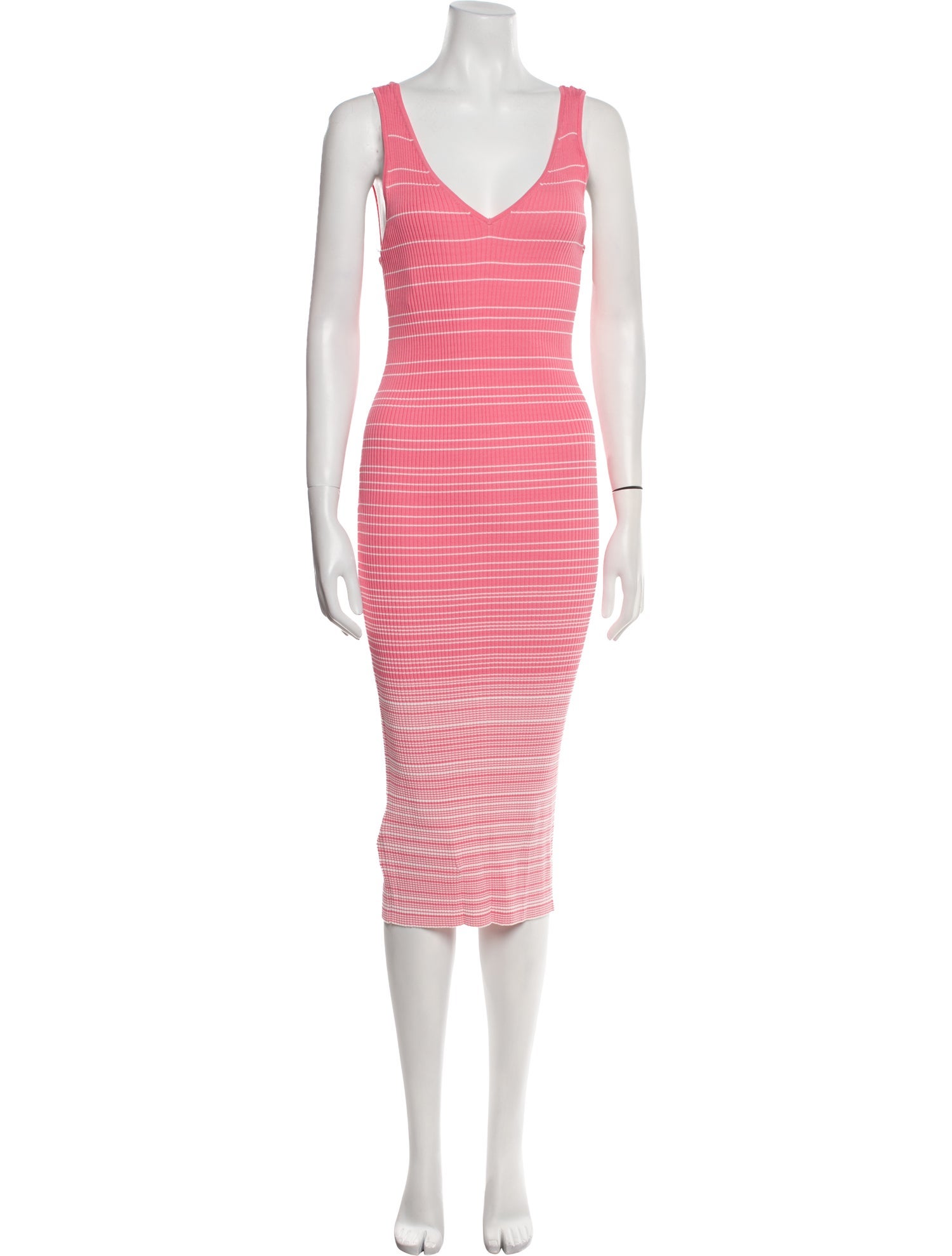 Staud Striped Midi Length Dress w/ Tags