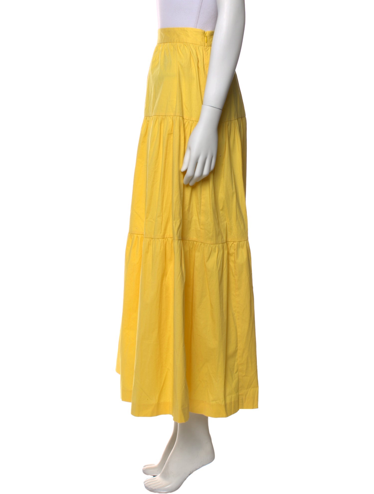 Staud Ruffle Embellishment Midi Length Skirt