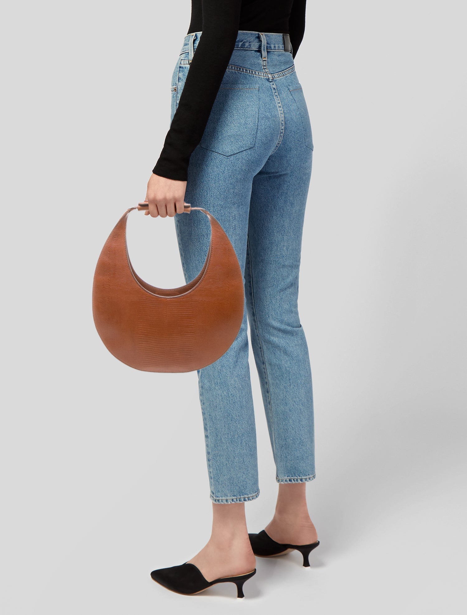 Staud Embossed Leather Shoulder Bag
