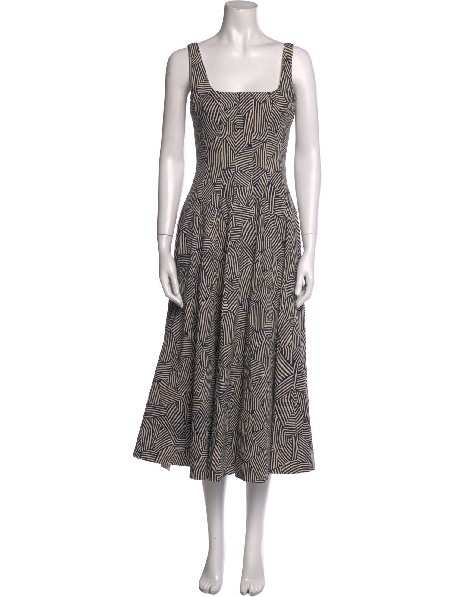 Staud Printed Long Dress