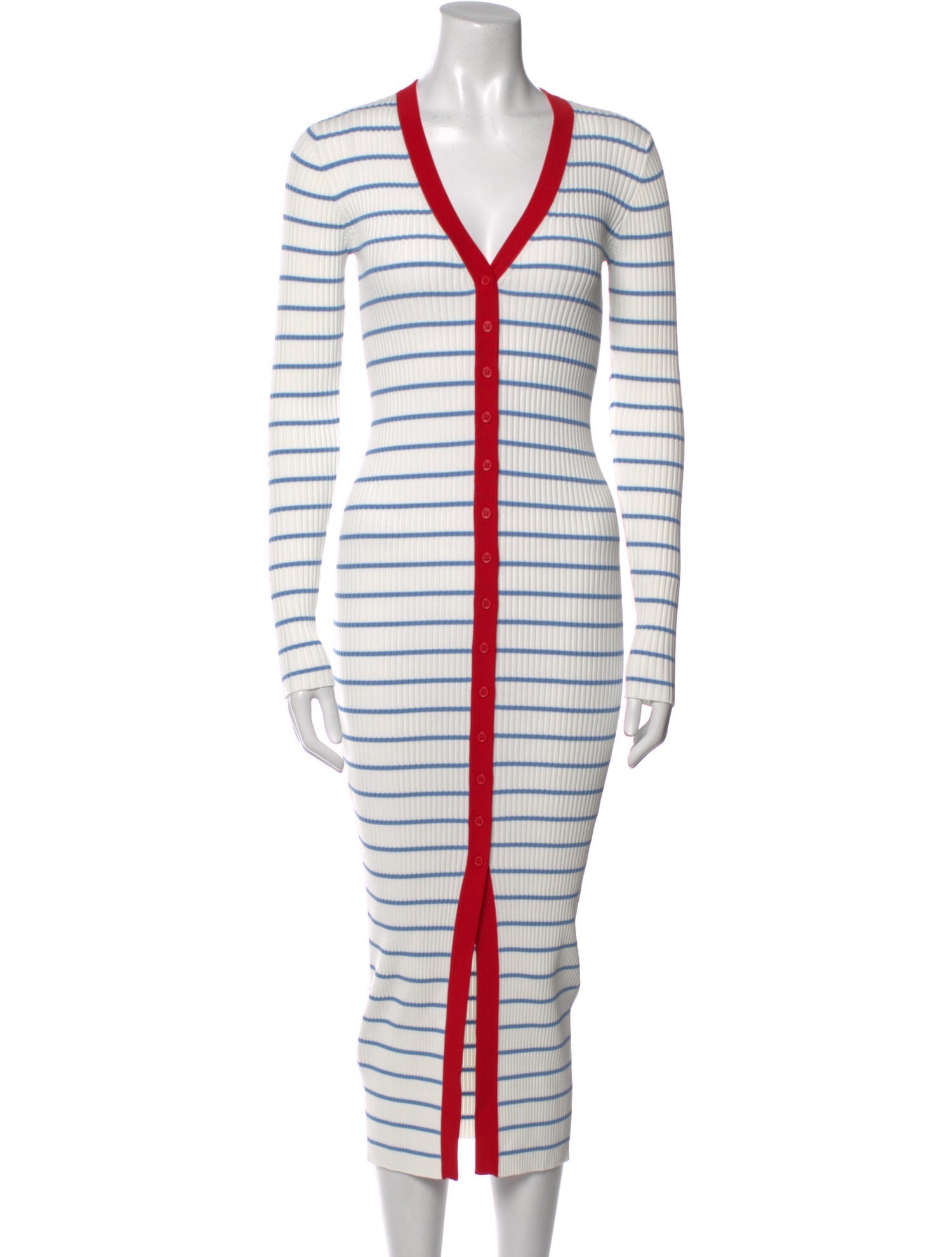 Staud Striped Long Dress