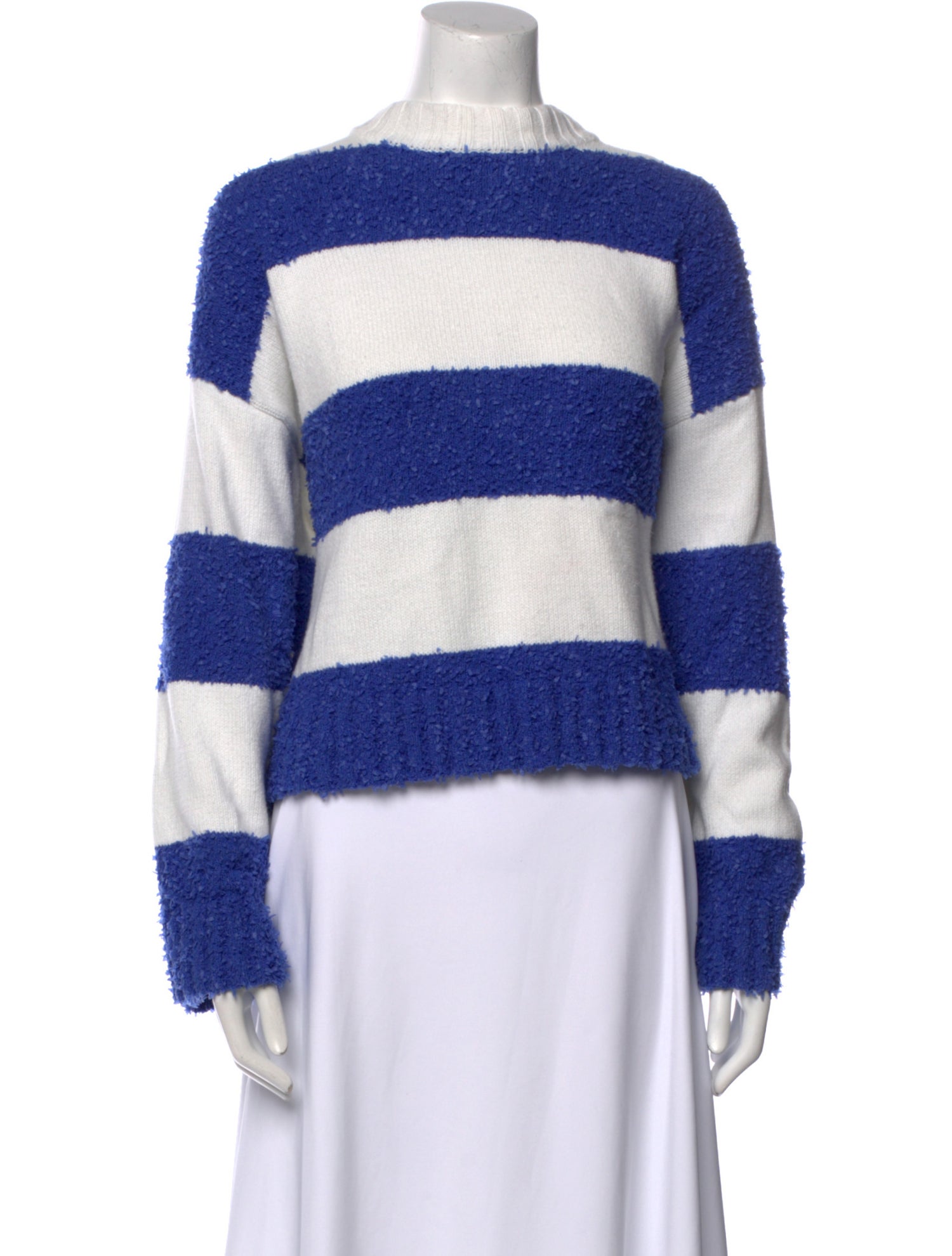 Staud Striped Bateau Neckline Sweater