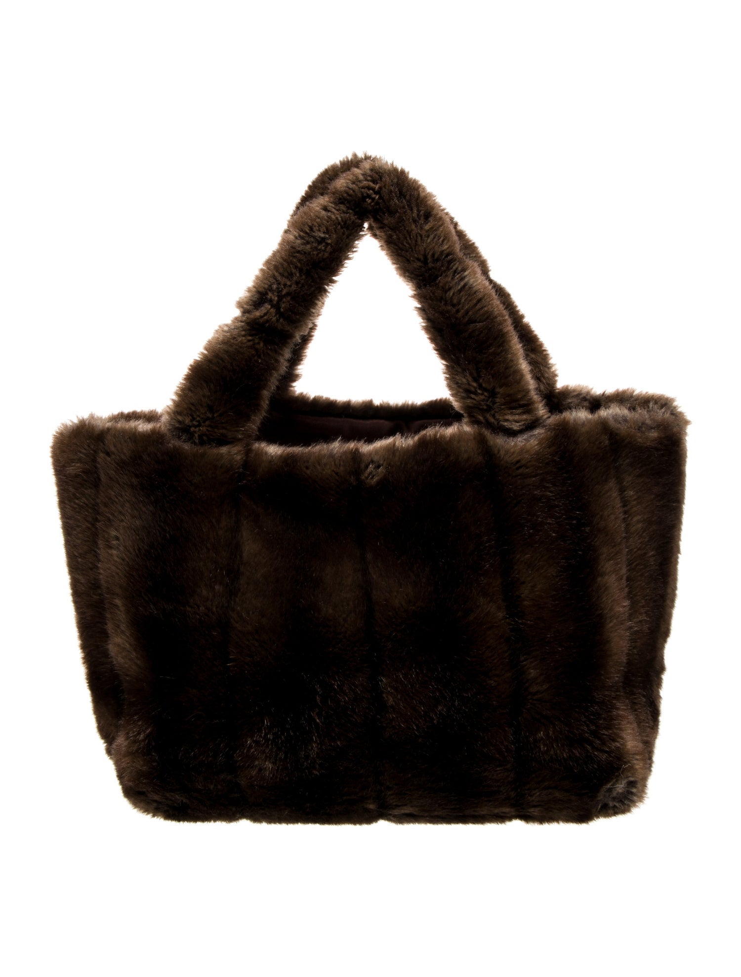 Staud Faux Fur Top Handle Bag