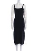 Staud Square Neckline Midi Length Dress