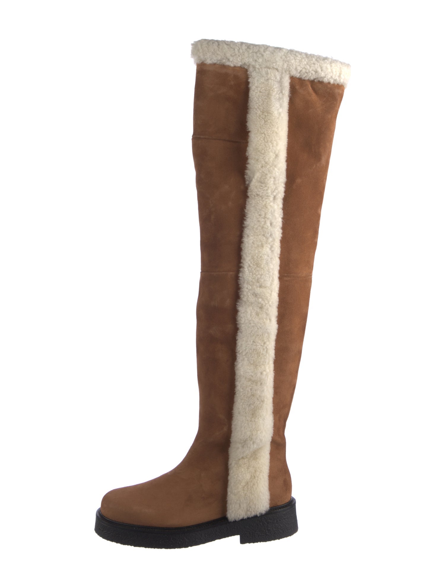 Staud Suede Colorblock Pattern Boots