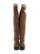 Staud Suede Colorblock Pattern Boots