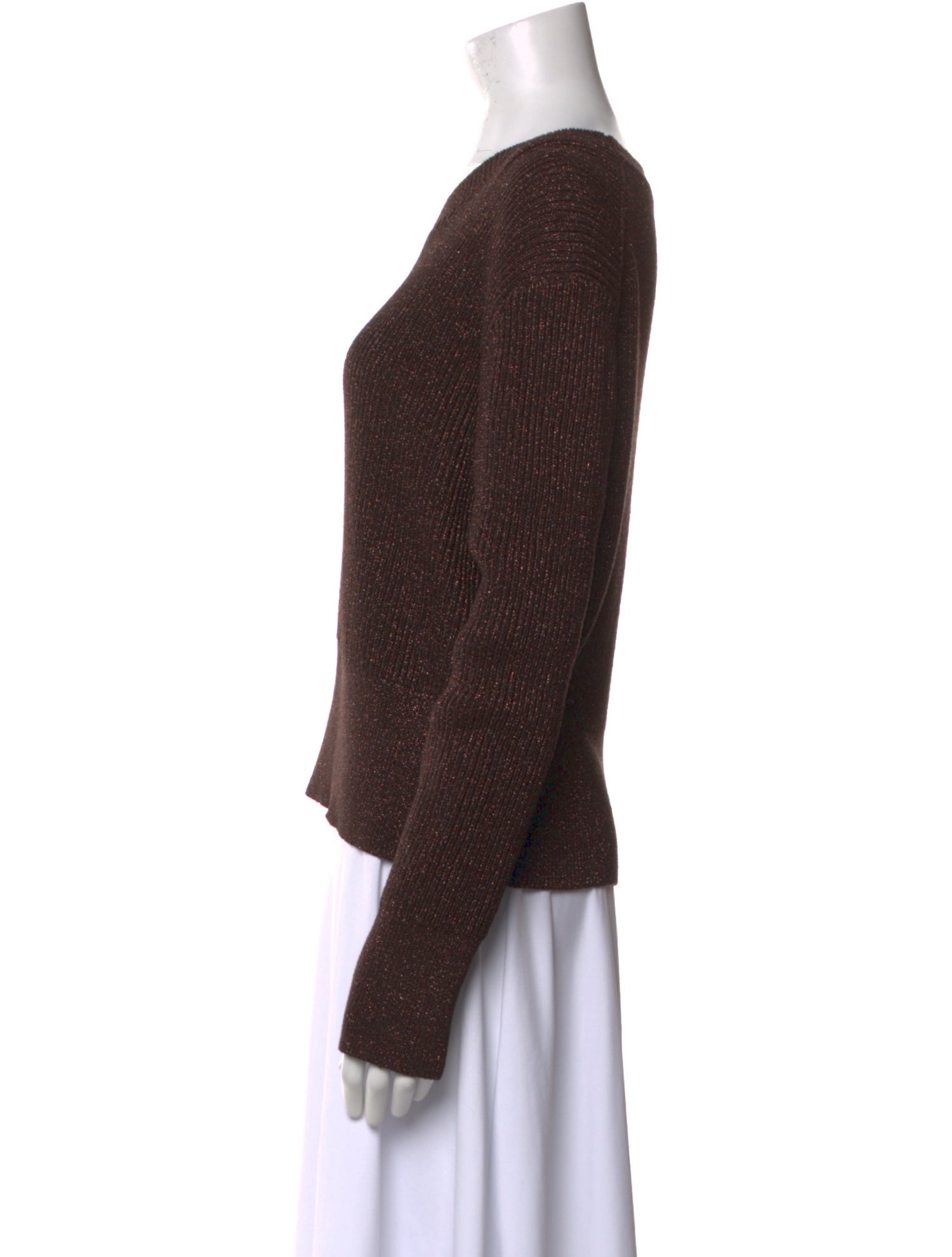 Staud Scoop Neck Long Sleeve Sweatshirt