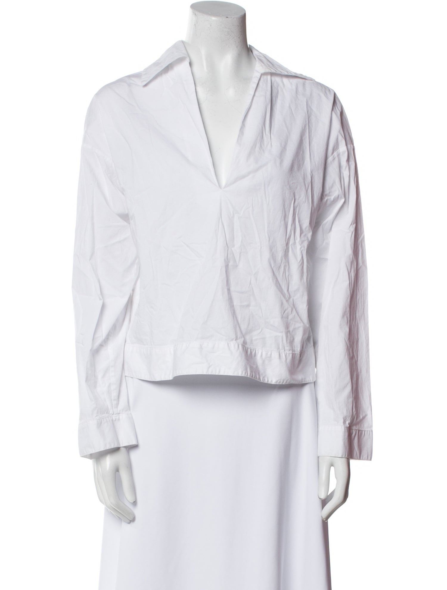 Staud V-Neck Long Sleeve Blouse