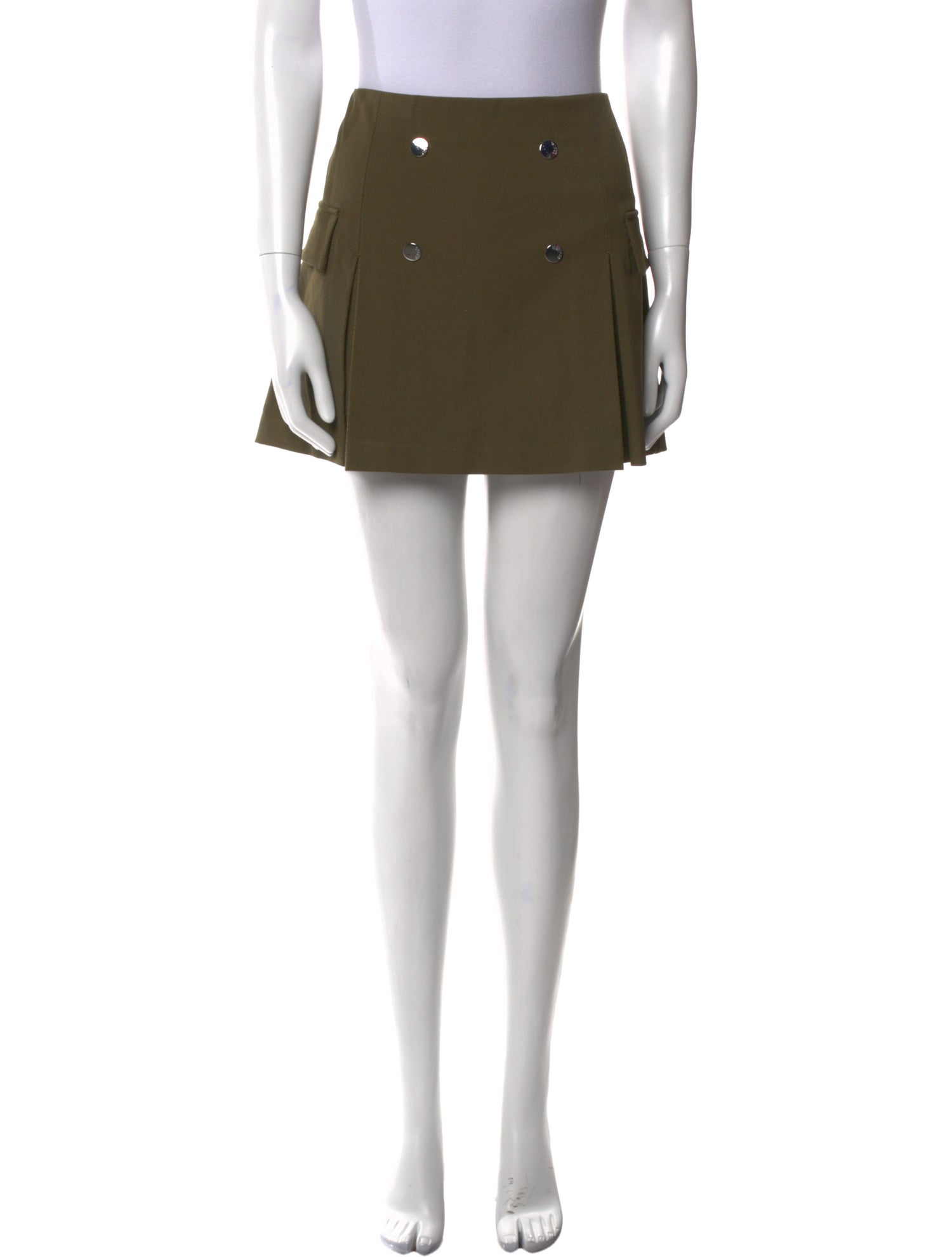 Staud Pleated Accents Mini Skirt