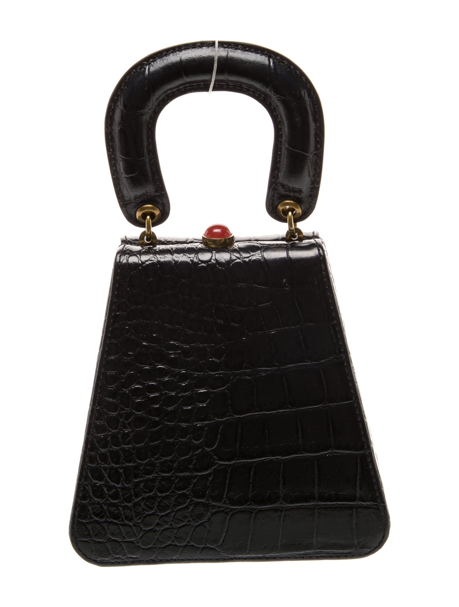 Staud Embossed Leather Top Handle Bag
