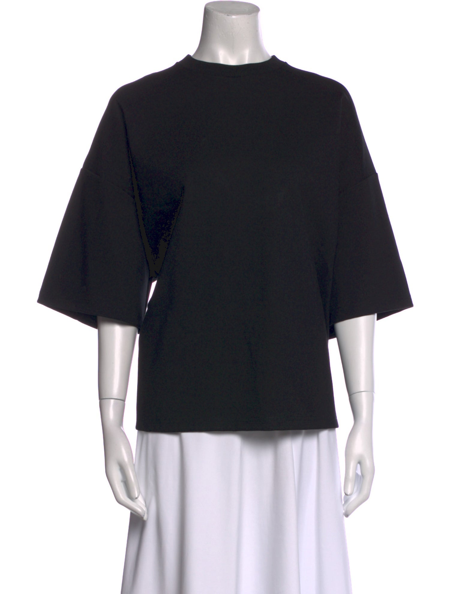 Staud Crew Neck Three-Quarter Sleeve Top