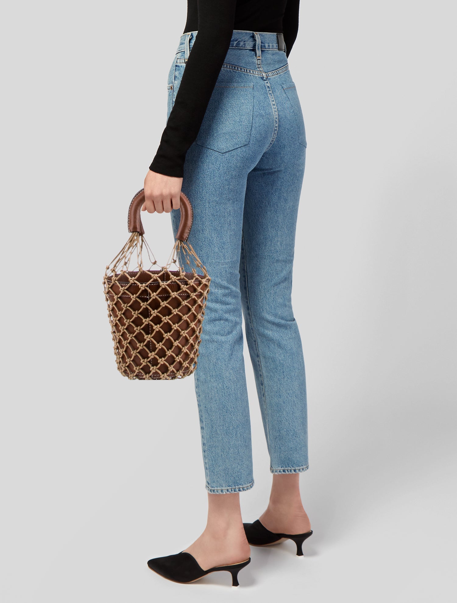 Staud Leather Top Handle Bag