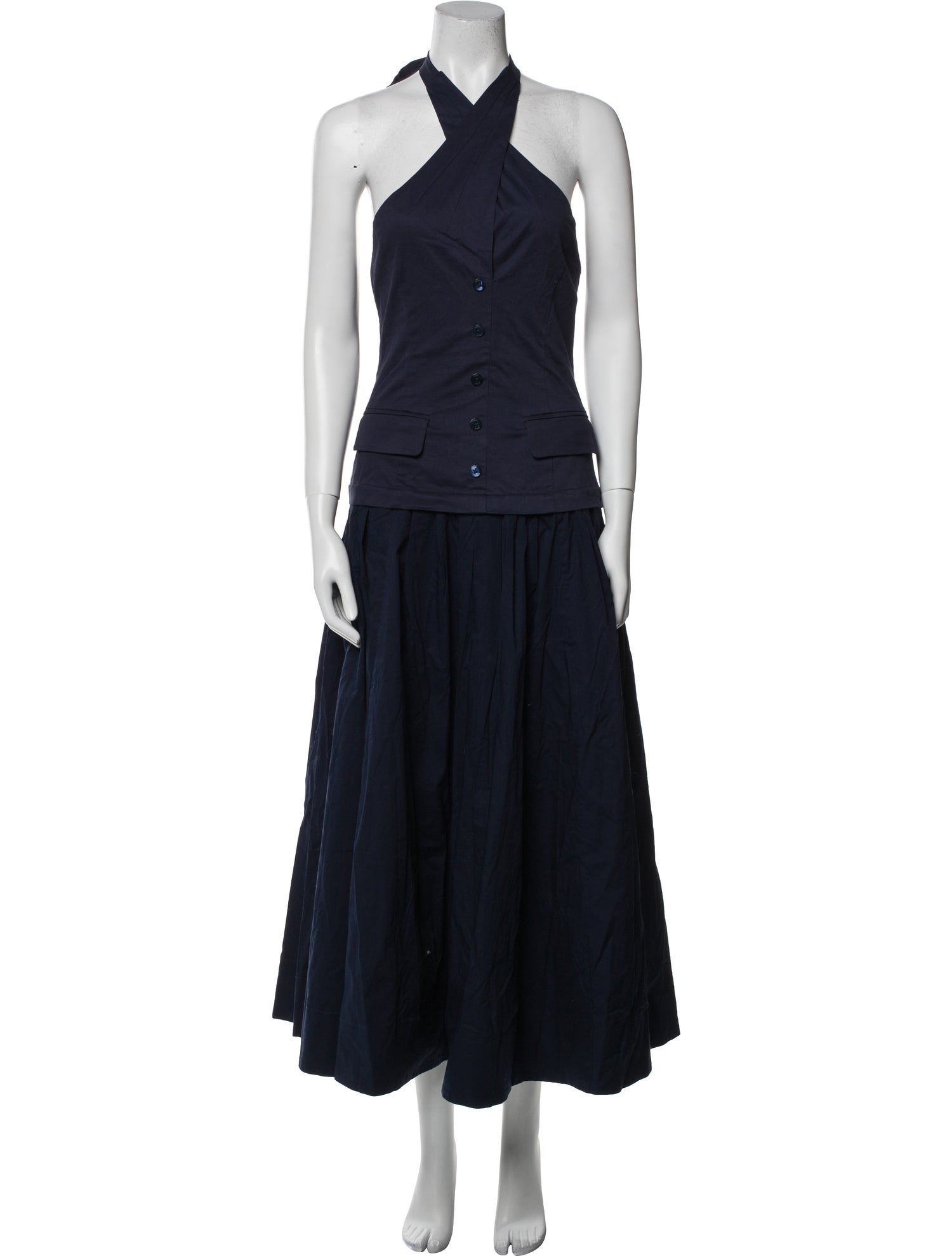 Staud Halterneck Long Dress