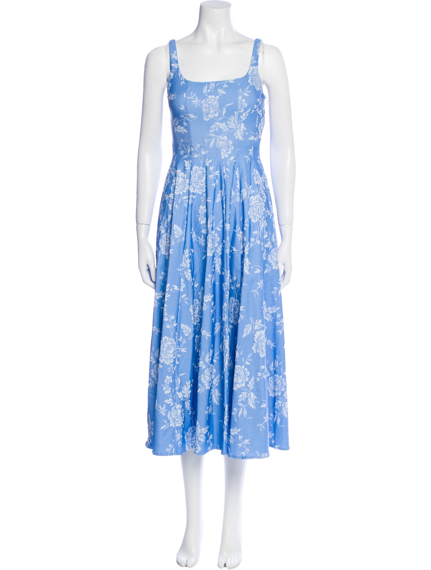 Staud Floral Print Midi Length Dress w/ Tags