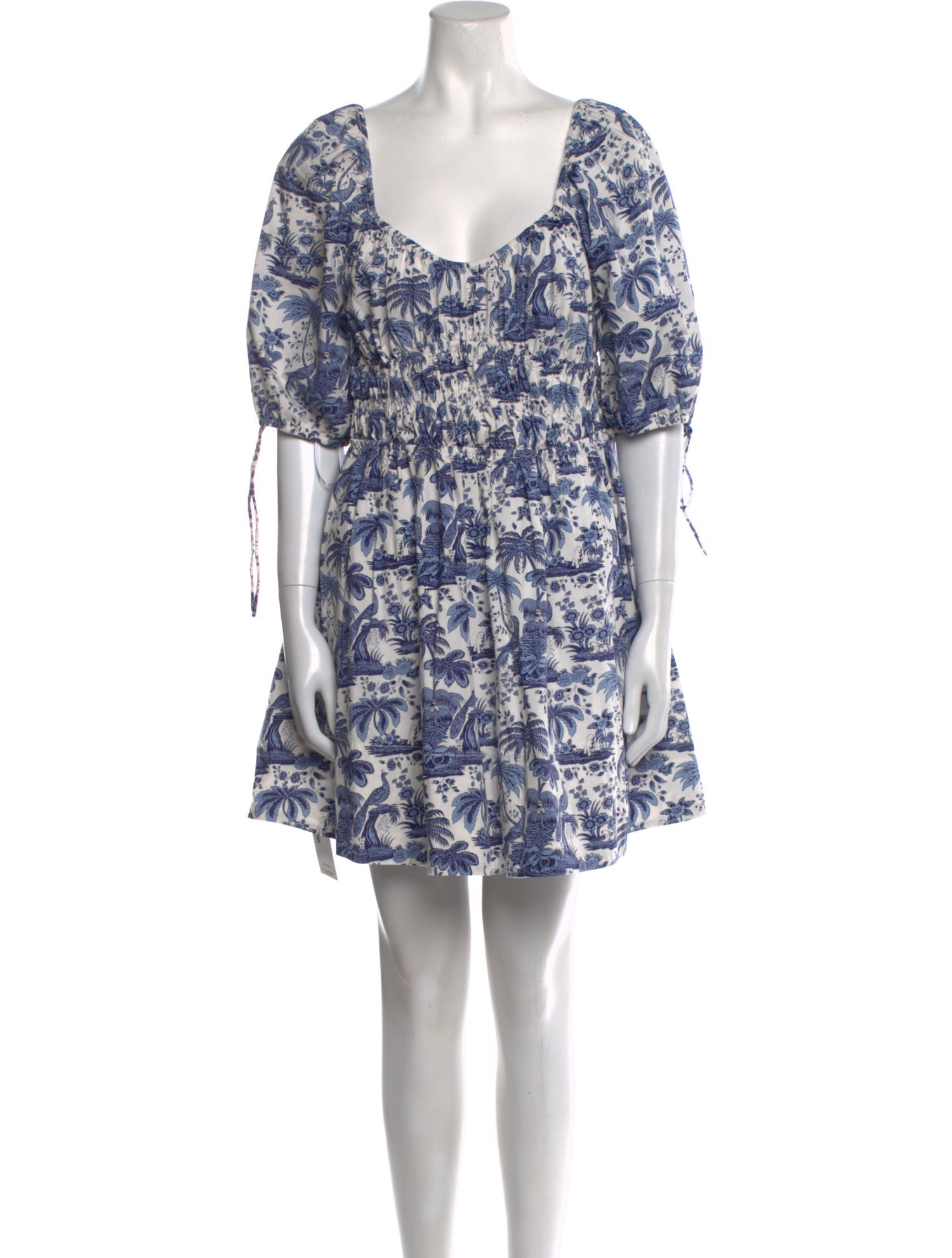 Staud Floral Print Mini Dress